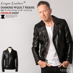 Liugoo Leathers 本革 パッドダブルライダースジャケット メンズ リューグーレザーズ DRY11A  ライダースジャケット レザージャケット